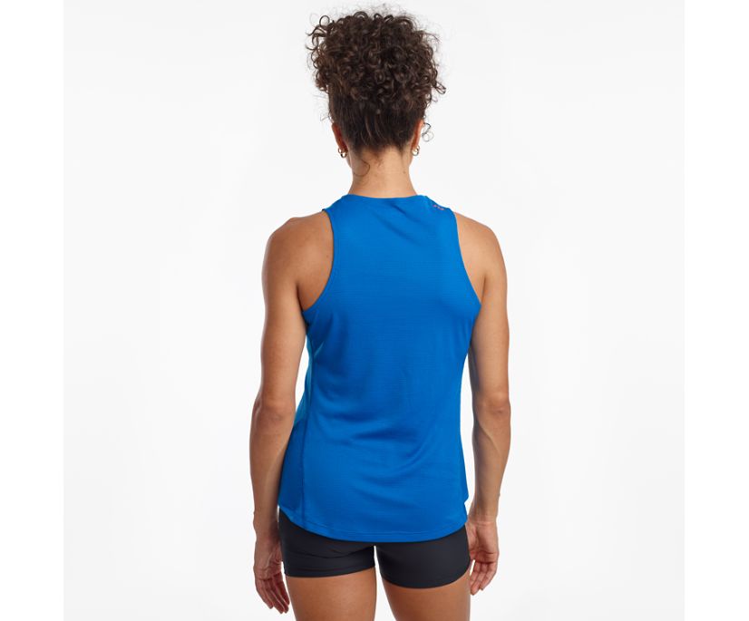 Women's Saucony Stopwatch Singlet Tanks Blue | Singapore 324SGLO